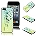 Voberry Hipster Feather Quote Fly Ombre Birds Plastic Case Cover for Apple iPhone 5 5S (pc black)
