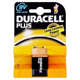 Duracell Plus MN1604 Alkaline 9 V Battery