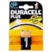 Duracell Plus MN1604 Alkaline 9 V Battery