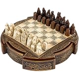 Isle Of Lewis Compact Celtic Chess Set 9 Inches