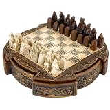 Isle Of Lewis Compact Celtic Chess Set 9 Inches