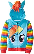 FREEZE Little Girls' My Little Pony Rainbow Dash Hoodie, Blue Multi, M (5/6)