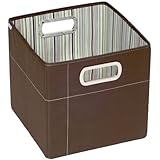 JJ Cole Collections Storage Box, Cocoa Stripe, 11"