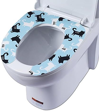 fashiion Toilet Seat Mat,(14.5"x3.9")Adsorption Warm Toilet Seats Covers Pads