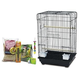 Super Pet EZ Start Parrot Cage with Playtop, Medium