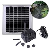 Kit Pompe solaire pour bassin de jardin avec Panneau solaire 5W