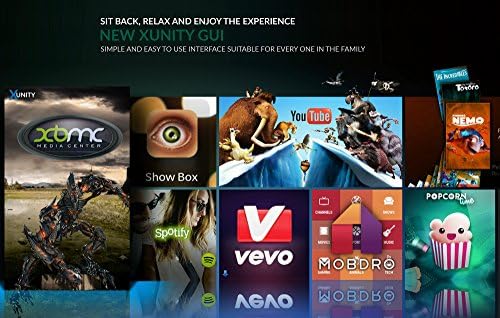 NEWEST VERSION of XUNITY AURORA QUAD CORE "PLUG-N-PLAY" Fully Loaded Android TV Box including the LATEST XBMC Kodi