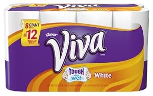 Viva Giant Roll Paper Towels, White, 8 Rolls