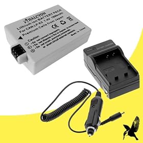 Halcyon 1800 mAH Lithium Ion Replacement Battery and Charger Kit for Canon EOS Rebel T1i 15.1 MP Digital SLR Camera and Canon LP-E5