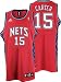 Vince Carter Jersey: adidas Red Swingman #15 New Jersey Nets Jersey - X-Large