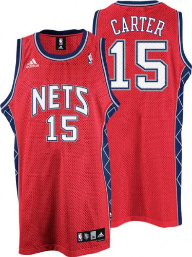 Vince Carter Jersey: adidas Red Swingman #15 New Jersey Nets Jersey