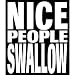Nice People Swallow Decal - Sticker