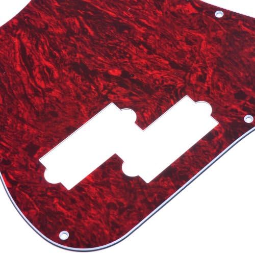 1pc 3-ply 11 Hole Red Tortoise Shell Pickguard For P Bass PB Guitar