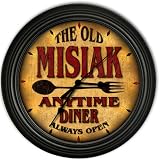 Misiak 's Family Diner Black Cascading Pub Style Wall Clock
