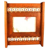 Handmade Thai Teak Wood & Rattan Picture Frame (4 x 6 in. Photo)