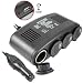5 in 1 Car Charger - 4 port 12V DC Auto Socket Duplicator Plus USB Port