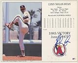 Nolan Ryan Autographed/Signed 8x10 Photo Card