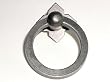 Top Knobs-Normandy Collection M637 Large Smooth Ring Pull w/backplate in Pewter