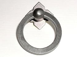 Top Knobs-Normandy Collection M637 Large Smooth Ring Pull w/backplate in Pewter