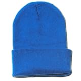 Plain Blank Long Beanie Cap Hat - Royal Blue ~ Gravity
