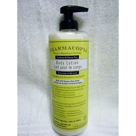 PHARMACOPIA VERBENA & GREEN TEA BODY LOTION MADE WITH ORGANIC SHEA BUTTER 16 FL. OZ