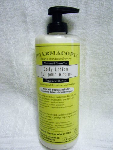 PHARMACOPIA VERBENA & GREEN TEA BODY LOTION MADE WITH ORGANIC SHEA BUTTER 16 ...