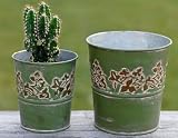 Eigenschaften LUBERONA HOME & GARDEN  / 2TLG BLUMEN ÜBERTOPF ZINK GRÜN BLUMENTOPF PFLANZTOPF