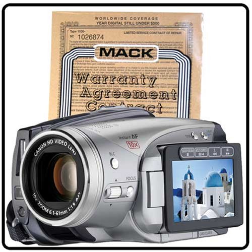 Canon HV20 High Definition Camcorder; Full HD CMOS sensor and advanced DIGIC DV II image processor. Includes 4 Year Extended Warranty.