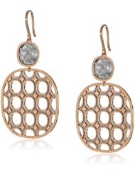 Rebecca "Seventies" Bronze Yellow gold and Glam Film Earrings