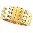 14K Yellow Gold Diamond Wedding Band Duo - Lady's Ring - 0.32 Ct.