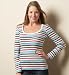 Info/Buy Pure Cotton Long Sleeve Multi-Stripe Brush Top