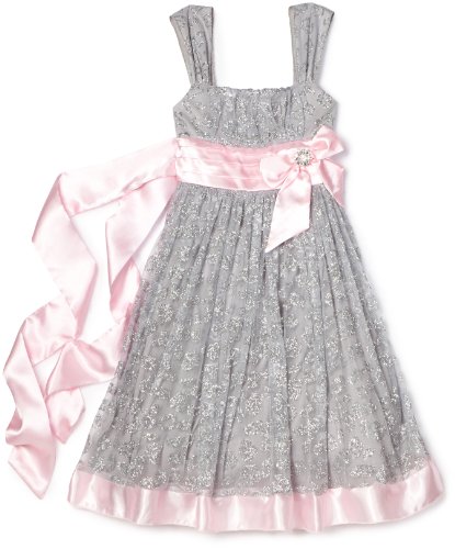 Ruby Rox Kids Girls 7-16 Glitter Dress With Pink Contrast