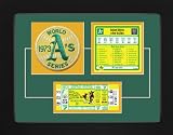 Oakland Athletics 1973 World Series Replica Ticket & Patch Frame