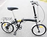 from Lime Marketing Pyramid Black Folding Bike 16/Shimano Gear/Steel Frame