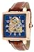 Adee Kaye #AK8022-MRG2 Men's Square Self Winding Automatic Skeleton Watch
