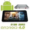 TBS� 7" Pulgadas Google Android 4.0 Tablet PC Capacitiva Multi-T�cti, WIFI, C�mara-blanco