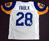 Marshall Faulk Autographed/Hand Signed St. Louis Rams White Jersey 2000 NFL MVP PSA/DNA #L84991