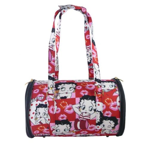 Betty Boop Cat Dog Large Tote Pet Carrier - Collage Pattern