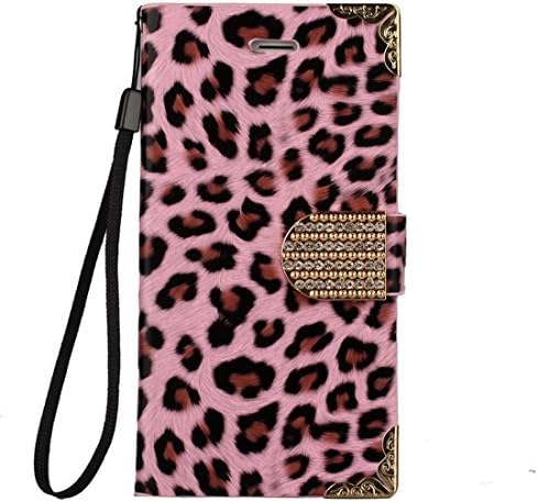 Pooqdo (TM) 2014 Newest Leopard Wallet Leather Hard Case Cover For Iphone 6 4.7 Inch Pink