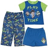 Komar Kids Boys 2-7 Toy Story 3 Piece Pajama, Blue, 3T