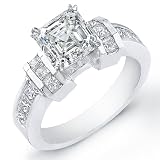 1.40 ct 18K White Gold Lady's Asscher Cut Diamond 1.40ct ring