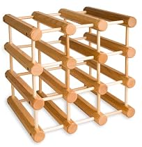 J.K. Adams MWR-B12-N Hardwood 12-Bottle Wine Rack, Natural