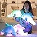 Supper Cute Design Little Stuffed Toys - Sparkling Dolphin Plush Toy with LED Light (Blue, 18 Inch)