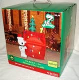 Peanuts Gang Snoopy and Woodstock 7 ft. Tall Airblown Inflatable Christmas Yard Display