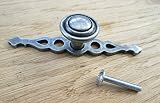 IRONMONGERY WORLDﾂｮ PEWTER KNOB ON BACK PLATE KITCHEN CABINET CUPBOARD DRAWER PULL HANDLE by Ironmon