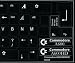COMMODORE A600/A600HD NON-TRANSPARENT KEYBOARD STICKER ON BLACK BACKGROUND