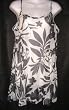 Contessa Di Roma Sheer Chemise with Matching String Bikini - Black/White Floral