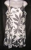 Contessa Di Roma Sheer Chemise with Matching String Bikini - Black/White Floral