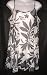 Contessa Di Roma Sheer Chemise with Matching String Bikini - Black/White Floral