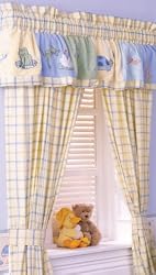 Kids Line Leap Froggie Yellow Plaid Drapes